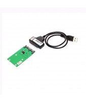USB Micro SATA+Mini PCIE to mSATA 3x5 cm SSD Micro SATA (White)